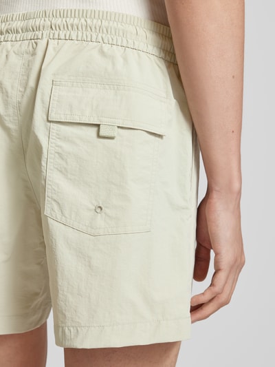 CHAMPION Regular Fit Badehose mit Label-Stitching Khaki 3