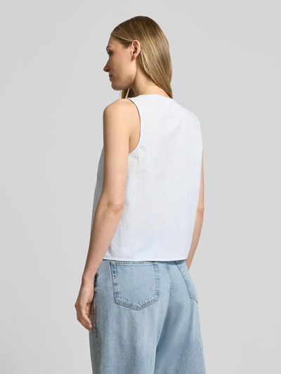 Selected Regular Fit Blusentop aus reiner Baumwolle Modell 'HANNAH' Hellblau 5