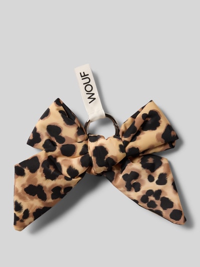 WOUF Charm mit Allover-Animal-Print Modell 'Feline' Mittelbraun 1