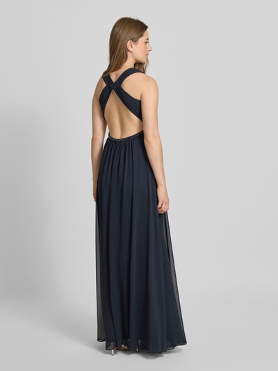 Jake*s Cocktail Abendkleid mit Ziersteinbesatz Marine Melange 5