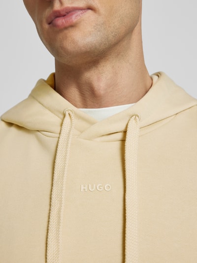 HUGO Hoodie mit Label-Detail Modell 'DapoDayote' Beige 3