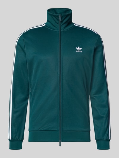 adidas Originals Slim Fit Trainingsjacke mit Logo-Stitching Modell 'Classic' Dunkelgruen 2
