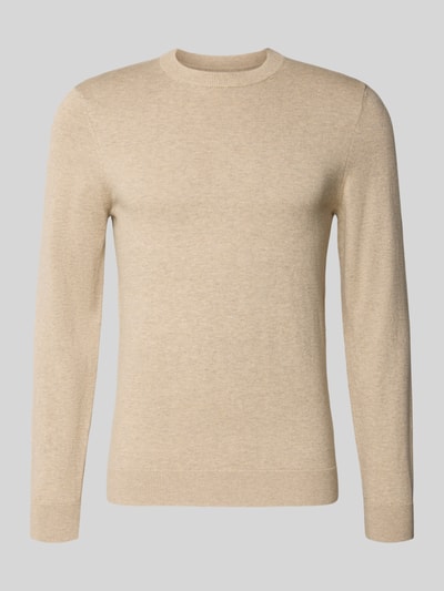 MCNEAL Strickpullover aus Baumwoll-Kaschmir-Mix mit Rundhalsausschnitt Mud Melange 2