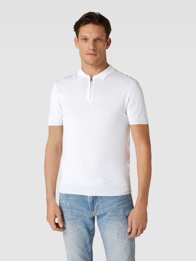 Antony Morato Poloshirt met korte ritssluitingsoverslag Offwhite - 4