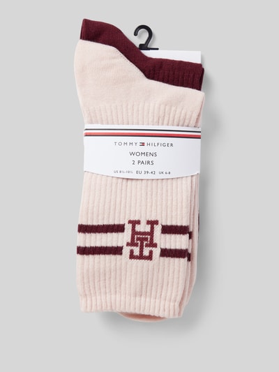 Tommy Hilfiger Socken mit Label-Print im 2er-Pack Rosa 3