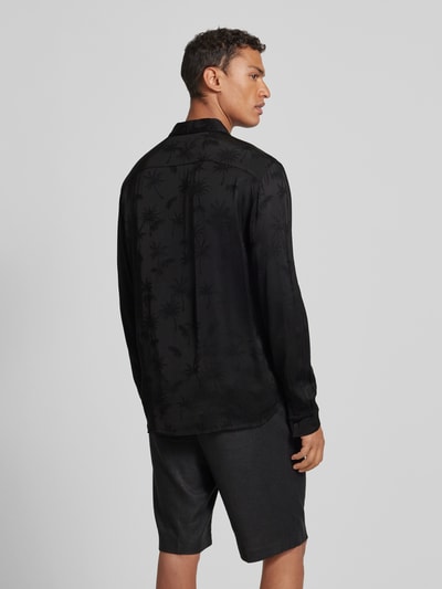 THE KOOPLES Slim Fit Freizeithemd aus Viskose Black 5