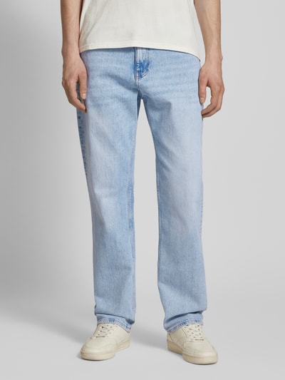 Tommy Jeans Slim Fit Jeans aus Baumwoll-Mix mit Label Patch Modell 'RYAN' Hellblau 4