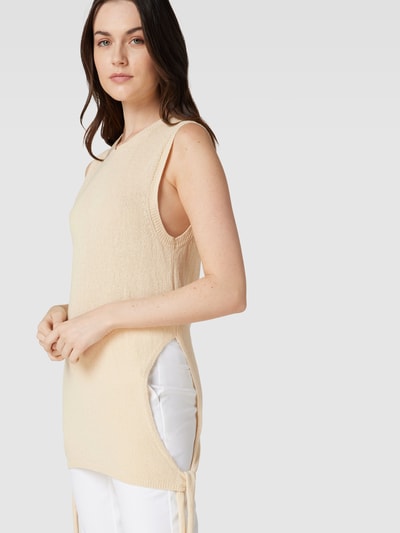 Tiger of Sweden Strickshirt mit seitlicher Schnürung Modell 'MISA' Offwhite 3