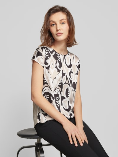 More & More Blouseshirt met all-over-print Zwart - 3