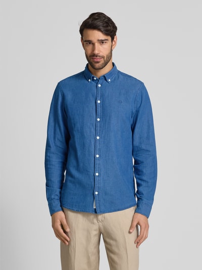 Casual Friday Vrijetijdsoverhemd met knoopsluiting, model 'HAMILTON' Blauw - 4