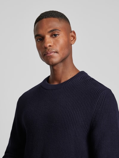 MCNEAL Gebreide pullover met ronde hals Marineblauw - 3