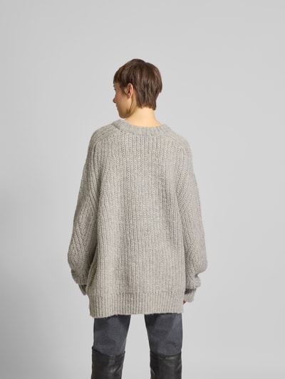 ROTATE Oversized Pullover mit Label-Print Hellgrau 5