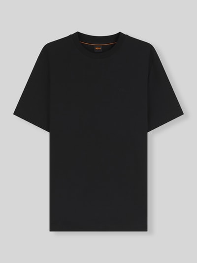 BOSS Orange Regular Fit T-Shirt aus reiner Baumwolle Modell 'Te_interlock' Black 2