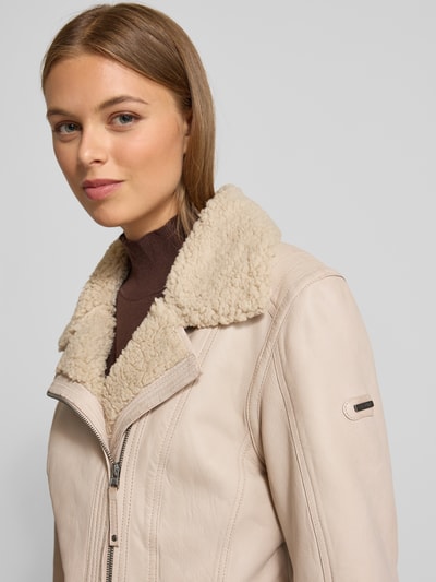 Cabrini Lederjacke aus Lammnappa Offwhite 3