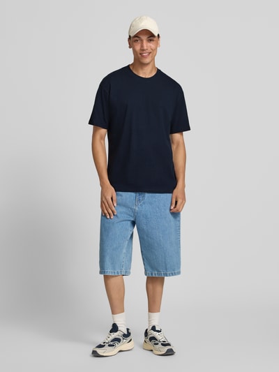 JACK & JONES Regular Fit T-Shirt mit Rundhalsausschnitt Marine 1