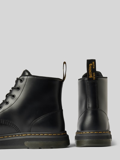 Dr. Martens Veterboots van leer met siernaad, model 'Crewson Chukka' Zwart - 2