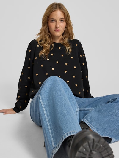 Only Regular Fit Sweatshirt aus Baumwoll-Mix Modell 'ATIKA' Black 3