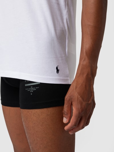 Polo Ralph Lauren Underwear T-shirt z bawełny z dekoltem w serek w zestawie 2 szt. Biały 3