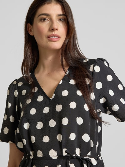 s.Oliver RED LABEL Getailleerde mini-jurk van viscosemix Zwart - 3