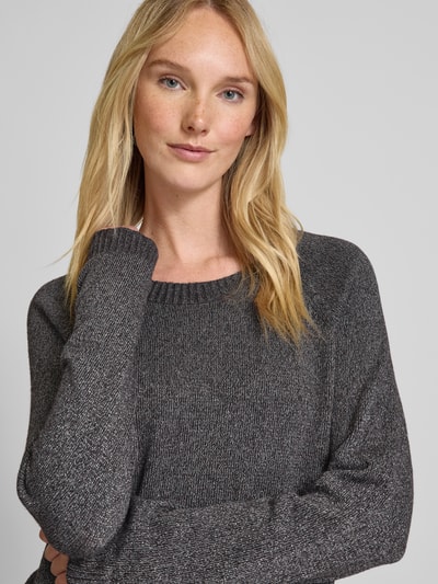 Vero Moda Weicher Pullover mit Glitzerfaden Modell 'DOFFYSHINE' Aubergine Melange 3