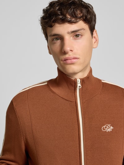 PROHIBITED Gebreid jack met ritssluiting Hazelnoot - 3