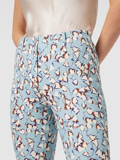 Marc Cain Broek met all-over motief, model 'COLLECTIONS' Bleu - 3