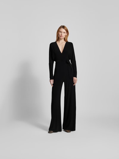 Norma Kamali Jumpsuit mit V-Ausschnitt Black 4