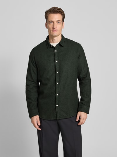 SELECTED HOMME Regular fit vrijetijdsoverhemd van puur katoen, model 'NOAH' Donkergroen - 4
