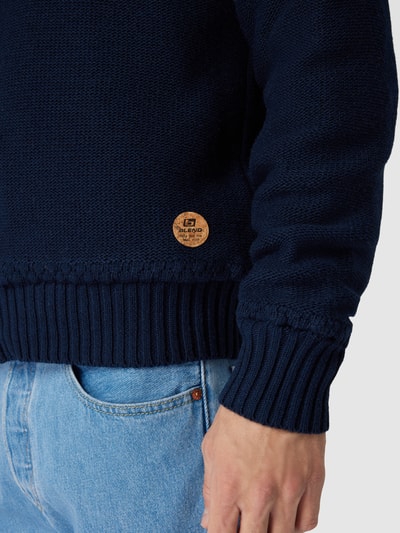 Blend Strickjacke mit Kapuze und Reißverschluss Dunkelblau 3