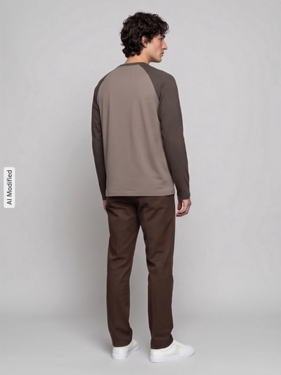 ONLY & SONS Relaxed Fit Longsleeve aus reiner Baumwolle Modell 'HEATON' Oliv 5