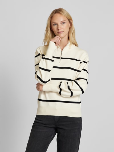 YAS Gebreide pullover met schipperskraag, model 'SHANTI' Ecru - 4