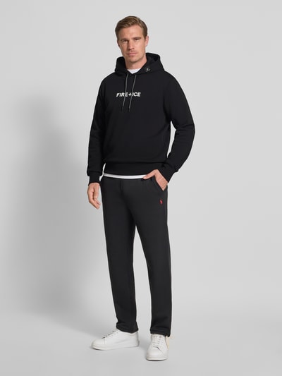 FIRE + ICE Hoodie met logo, model 'COVELL' Zwart - 1