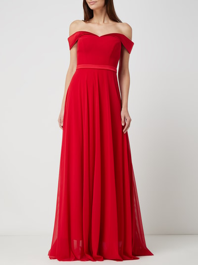 TROYDEN COLLECTION Off-Shoulder-Abendkleid mit Herz-Ausschnitt Rot 1