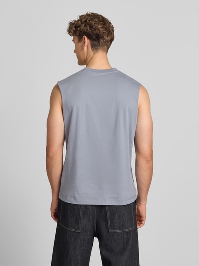 JACK & JONES T-shirt met stitching Rookblauw - 5