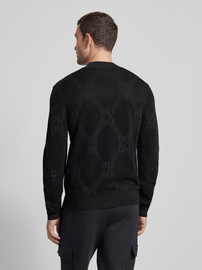 HUGO Gebreide pullover met ronde hals, model 'Sylor' Zwart - 5