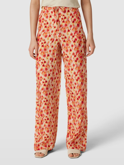 Max Mara Studio Stoffen broek met all-over motief, model 'GEMONA' Rood - 4