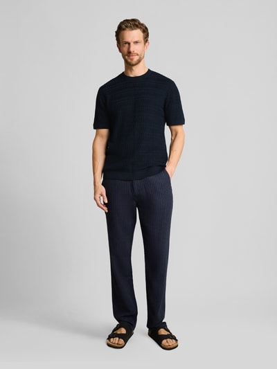 Tom Tailor Sweter w kroju regular fit z czystej bawełny Granatowy 1