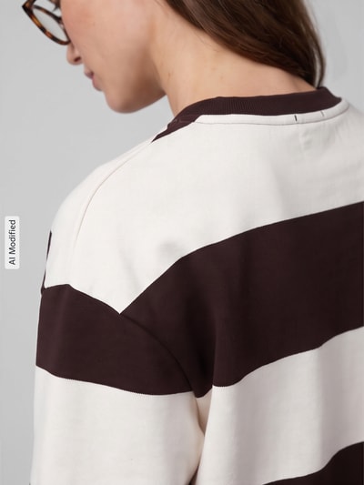 s.Oliver RED LABEL relaxed fit sweatshirt van katoenmix Donkerbruin - 3