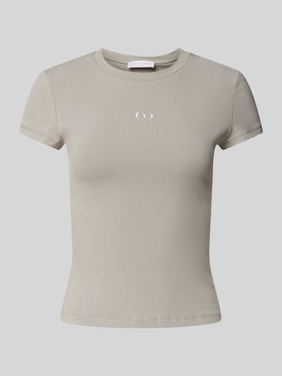 LeGer by Lena Gercke LeGer Studio Kollektion - T-Shirt mit Label-Stitching Hellgrau 2