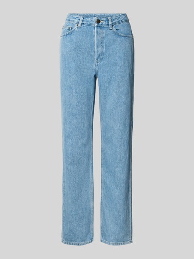 Produktfoto, Jeans aus reiner Baumwolle mit Zip-Fly Modell 'JOYBIRD' von American Vintage, hellblau, Straight Fit, 5-Pocket, strukturierte Oberfläche