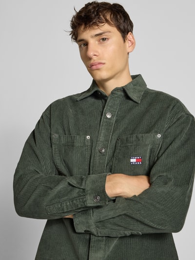 Tommy Jeans Relaxed Fit Cordhemd aus reiner Baumwolle Dunkelgruen 3
