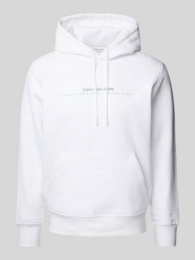 Calvin Klein Jeans Hoodie mit Label-Print Weiss 1