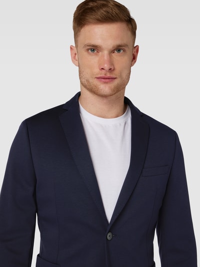 s.Oliver BLACK LABEL 2-knoops colbert met viscose Marineblauw - 3