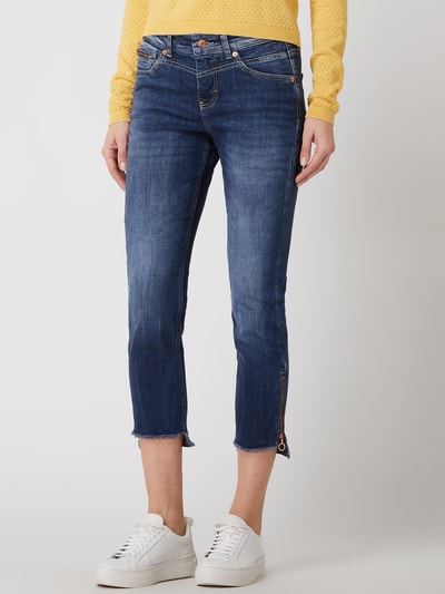 MAC Slim fit jeans met ritszak Blauw - 4