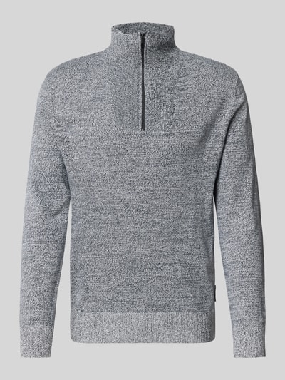 Tom Tailor Denim Bluza z kołnierzem o kroju regular fit z czystej bawełny Złamany biały melanż 2