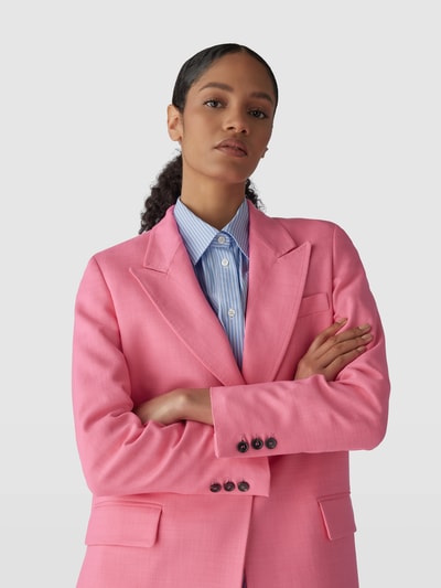 MSGM Oversized Blazer mit Pattentaschen Pink 6