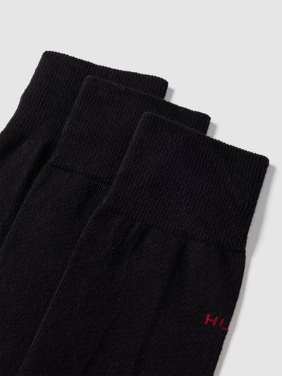 HUGO CLASSIFICATION Socken mit Label-Detail im 3er-Pack Modell 'UNI COLORS' Black 2