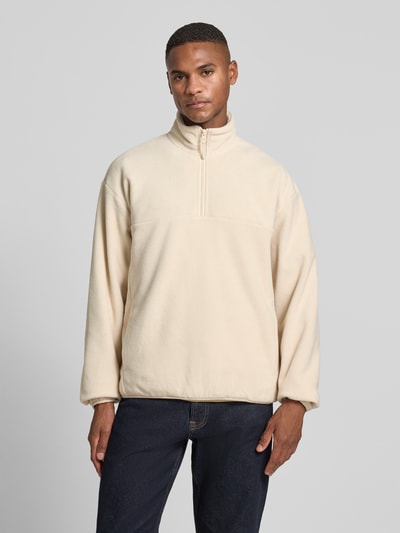 MCNEAL Fleecepullover mit Troyer-Kragen Sand 4