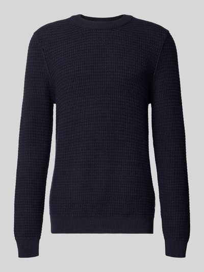 Marc O'Polo Denim Regular Fit Strickpullover aus Baumwoll-Mix Marine 2