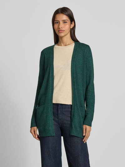 Vila Kurtka z dzianiny z przodem bez zapięcia model ‘RIL’ Butelkowy zielony 4